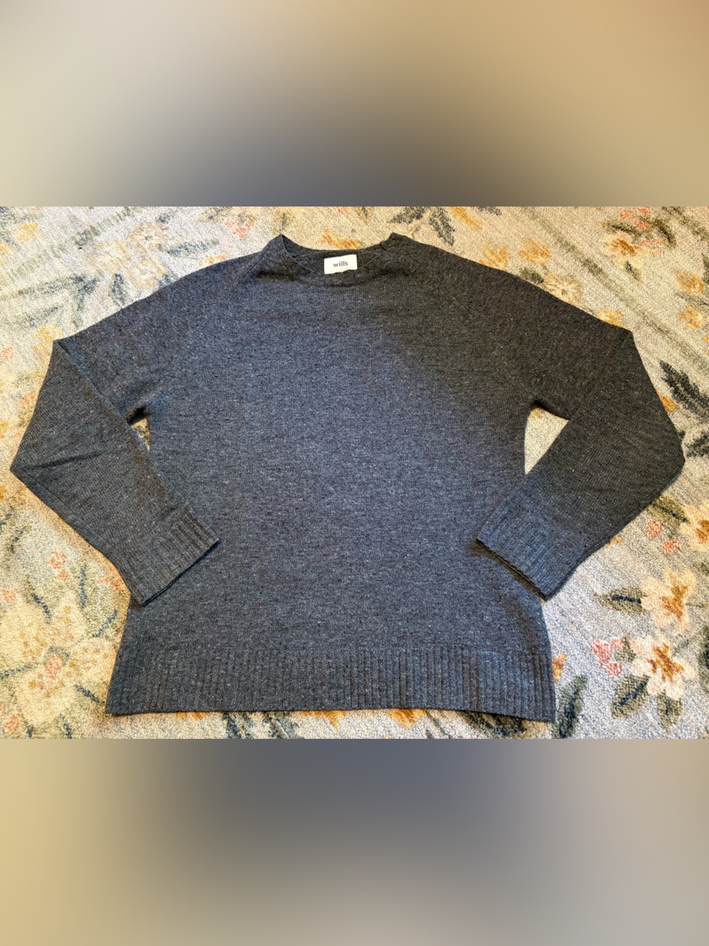 Huckberry Wills Wool Sweater Mens Medium in Gray